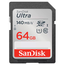 SanDisk Ultra SDXC 64GB 140MB/s Class 10 Memory Card
